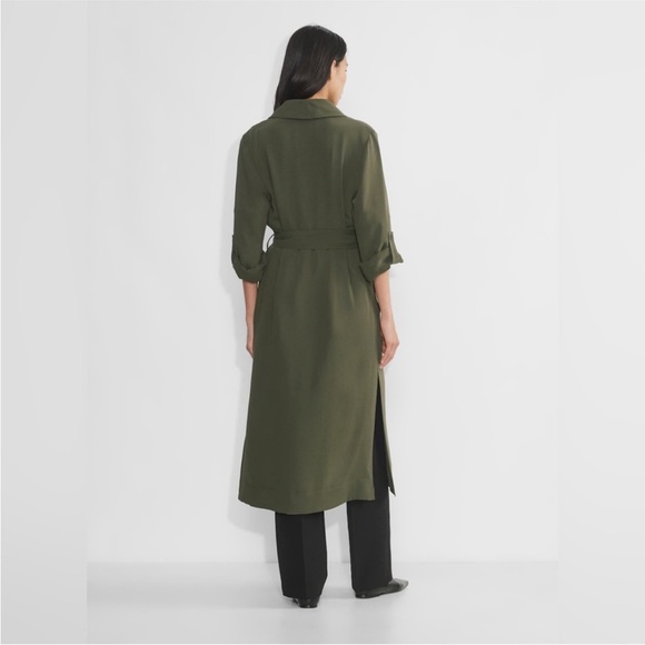 Aritzia Babaton Kahlo Robe Duster Jacket Dark Olive Small - Picture 3 of 10